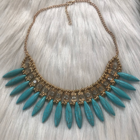 Turquoise Statement Necklace - Picture 3 of 5